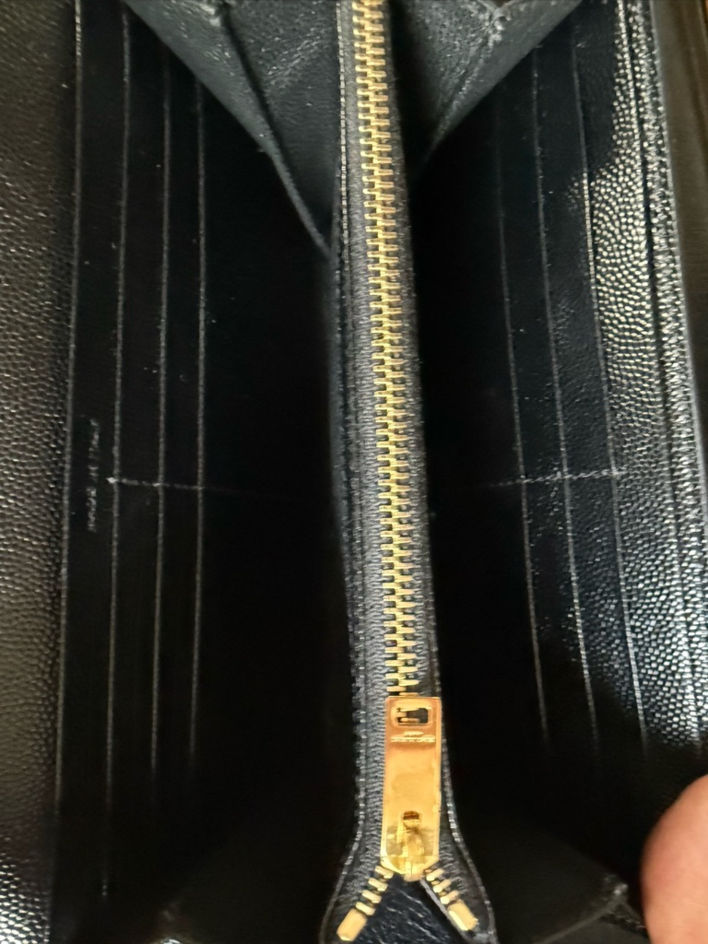 Saint Laurent Black Leather Wallet with Gold YSL Monogram - Picture 4 of 9